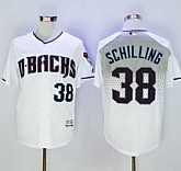 Arizona Diamondbacks #38 Curt Schilling White-Capri New Cool Base Stitched Baseball Jersey,baseball caps,new era cap wholesale,wholesale hats